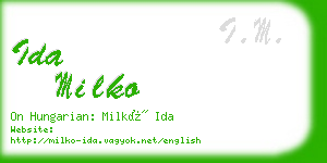 ida milko business card